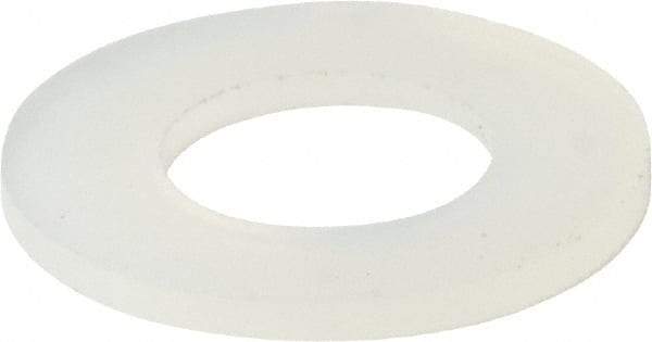 Made in USA - 1/4" Screw, Grade 6/6 Nylon Standard Flat Washer - 6.53mm ID x 1/2" OD, 0.81mm Thick - Exact Tool & Supply