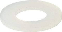 Made in USA - 1/4" Screw, Grade 6/6 Nylon Standard Flat Washer - 6.53mm ID x 1/2" OD, 0.81mm Thick - Exact Tool & Supply