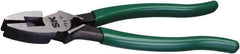 SK - 8-3/4" OAL, 2-3/4" Jaw Length, Side Cutting Flared Tip Pliers - Cutter Jaw, Vinyl Coated Handles - Exact Tool & Supply