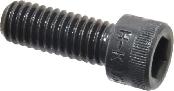Made in USA - 3/8-16 UNC Hex Socket Drive, Socket Cap Screw - Alloy Steel, Black Oxide Finish, Fully Threaded, 1" Length Under Head - Exact Tool & Supply