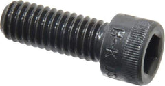 Made in USA - 3/8-16 UNC Hex Socket Drive, Socket Cap Screw - Alloy Steel, Black Oxide Finish, Fully Threaded, 1" Length Under Head - Exact Tool & Supply