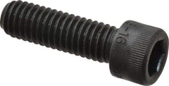Made in USA - 3/8-16 UNC Hex Socket Drive, Socket Cap Screw - Alloy Steel, Black Oxide Finish, Fully Threaded, 1-1/4" Length Under Head - Exact Tool & Supply