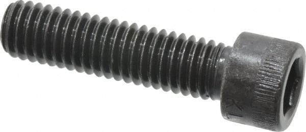 Made in USA - 3/8-16 UNC Hex Socket Drive, Socket Cap Screw - Alloy Steel, Black Oxide Finish, Fully Threaded, 1-1/2" Length Under Head - Exact Tool & Supply
