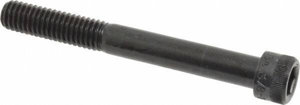 Made in USA - 3/8-16 UNC Hex Socket Drive, Socket Cap Screw - Alloy Steel, Black Oxide Finish, Partially Threaded, 3-1/4" Length Under Head - Exact Tool & Supply