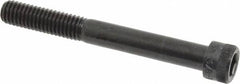 Made in USA - 3/8-16 UNC Hex Socket Drive, Socket Cap Screw - Alloy Steel, Black Oxide Finish, Partially Threaded, 3-1/4" Length Under Head - Exact Tool & Supply