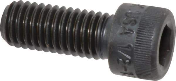 Made in USA - 1/2-13 UNC Hex Socket Drive, Socket Cap Screw - Alloy Steel, Black Oxide Finish, Fully Threaded, 1-1/4" Length Under Head - Exact Tool & Supply