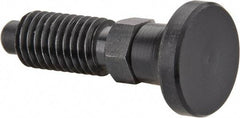 Gibraltar - M10x1.5, 20mm Thread Length, 0.236" Max Plunger Diam, 0.22 Lb Init to 2.02 Lb Final End Force, Knob Handle Plunger - Delrin Knob, 0.98" Body Length, 0.79" Length Under Head/Shoulder, 0.196" Plunger Projection - Exact Tool & Supply
