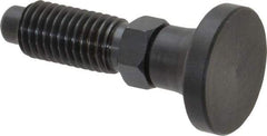Gibraltar - M12x1.75, 25mm Thread Length, 0.314" Max Plunger Diam, 0.56 Lb Init to 1.8 Lb Final End Force, Knob Handle Plunger - Delrin Knob, 1.2" Body Length, 0.98" Length Under Head/Shoulder, 0.236" Plunger Projection - Exact Tool & Supply