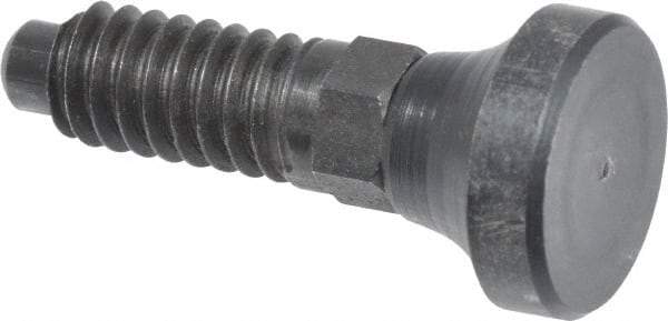 Gibraltar - 1/4-20, 1/2" Thread Length, 0.16" Max Plunger Diam, 0.12 Lb Init to 0.36 Lb Final End Force, Knob Handle Plunger - Delrin Knob, 0.63" Body Length, 1/2" Length Under Head/Shoulder, 0.13" Plunger Projection - Exact Tool & Supply