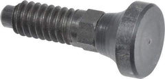 Gibraltar - 1/4-20, 1/2" Thread Length, 0.16" Max Plunger Diam, 0.12 Lb Init to 0.36 Lb Final End Force, Knob Handle Plunger - Delrin Knob, 0.63" Body Length, 1/2" Length Under Head/Shoulder, 0.13" Plunger Projection - Exact Tool & Supply