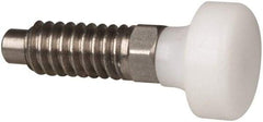 Gibraltar - 1/4-20, 1/2" Thread Length, 0.16" Max Plunger Diam, 0.12 Lb Init to 0.36 Lb Final End Force, Knob Handle Plunger - Delrin Knob, 0.63" Body Length, 1/2" Length Under Head/Shoulder, 0.13" Plunger Projection - Exact Tool & Supply