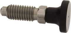 Gibraltar - 1/2-13, 1" Thread Length, 0.31" Max Plunger Diam, 0.5 Lb Init to 1.75 Lb Final End Force, Knob Handle Plunger - Delrin Knob, 1-1/4" Body Length, 1" Length Under Head/Shoulder, 1/4" Plunger Projection - Exact Tool & Supply