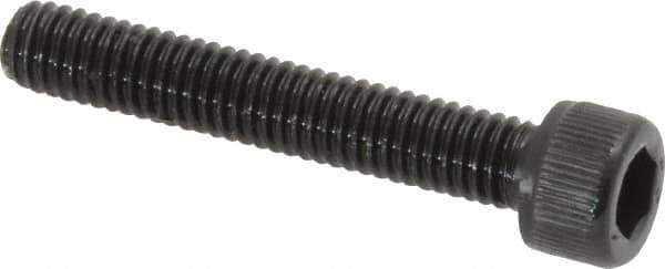 Value Collection - #8-36 UNF Hex Socket Drive, Socket Cap Screw - Alloy Steel, Black Oxide Finish, Fully Threaded, 1" Length Under Head - Exact Tool & Supply
