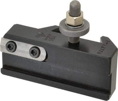 Aloris - Series BXA, #77 Cut-Off & Grooving Tool Post Holder - 10 to 15" Lathe Swing, 1-3/4" OAH, 15/16" Centerline Height - Exact Tool & Supply