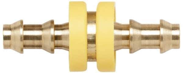 Coilhose Pneumatics - 1/2" ID Barbed Push On Splicer - Brass - Exact Tool & Supply