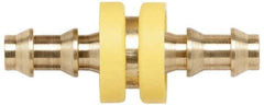 Coilhose Pneumatics - 1/2" ID Barbed Push On Splicer - Brass - Exact Tool & Supply