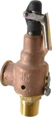 Midwest Control - 3/4" Inlet, 3/4" Outlet, ASME Safety Relief Valve - 150 Max psi, Bronze, 350 Cubic' per Min - Exact Tool & Supply