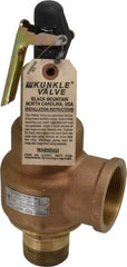 Midwest Control - 1-1/2" Inlet, 2" Outlet, ASME Safety Relief Valve - 150 Max psi, Bronze, 2,496 Cubic' per Min - Exact Tool & Supply
