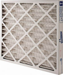 Made in USA - 20" Noml Height x 25" Noml Width x 2" Noml Depth, 35% Capture Efficiency, Wire-Backed Pleated Air Filter - MERV 8, Synthetic, Integrated Paperboard Frame, 500 Max FPM, 1,300 CFM, For Any Unit - Exact Tool & Supply