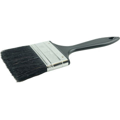 3″ Industrial Varnish Brush, Black China Bristle, 2-1/4″ Trim Length, Blue Plastic Sash - Exact Tool & Supply