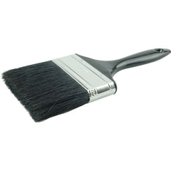 4″ Industrial Varnish Brush, Black China Bristle, 2-3/4″ Trim Length, Blue Plastic Sash - Exact Tool & Supply