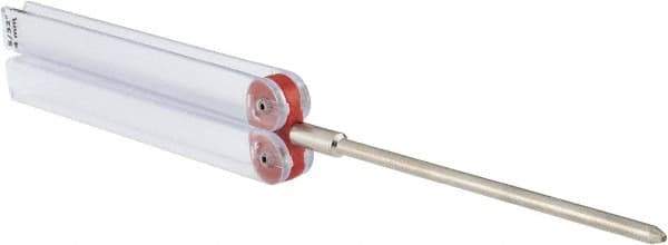 DMT - 9-1/2" OAL Fine Round Chainsaw File Diamond File - 5/32" Wide x 5/32" Thick, 3-3/4 LOC, Red, 600 Grit - Exact Tool & Supply