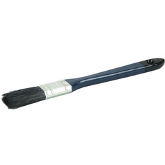 1″ Flat Sash Brush, Black China Bristle, 2″ Trim Length, Blue Foam Handle - Exact Tool & Supply