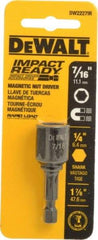 DeWALT - 7/16" Magnetic Nutsetter - 1/4" Hex Drive, 1-7/8" OAL - Exact Tool & Supply