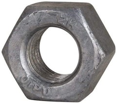 Value Collection - 3/4-10 UNC Steel Right Hand Heavy Hex Nut - 1-1/4" Across Flats, 47/64" High, Hot Dipped Galvanized Finish - Exact Tool & Supply