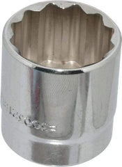 Blackhawk by Proto - 1", 3/8" Drive, Standard Hand Socket - 12 Points, 1-13/32" OAL, Chrome Finish - Exact Tool & Supply