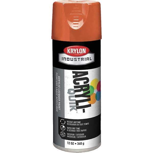 Krylon - Pumpkin Orange, Gloss, Aerosol Spray Paint - 15 to 20 Sq Ft per Can, 12 oz Container - Exact Tool & Supply