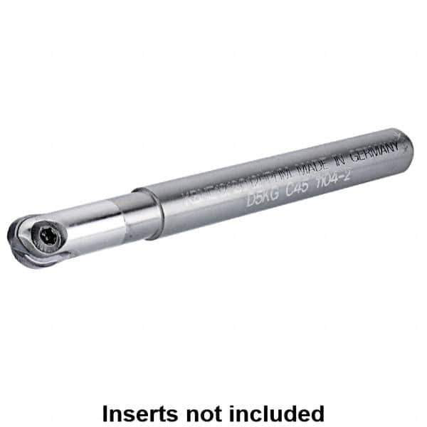 Kennametal - 6mm Cut Diam, 3mm Max Depth of Cut, 6mm Shank Diam, 150mm OAL, Indexable Ball Nose End Mill - 70mm Head Length, Straight Shank, KDMB Toolholder, KDM. 06.. Insert - Exact Tool & Supply