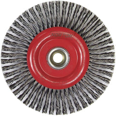 Norton - 6-7/8" OD, 5/8-11 Arbor Hole, Stringer Bead Carbon Wheel Brush - Exact Tool & Supply