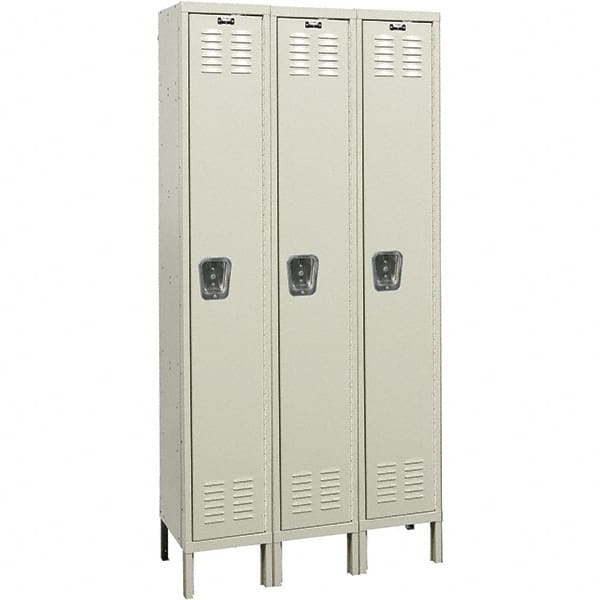 Hallowell - 3 Door, 1 Tier, Premium Wardrobe Lockers - Exact Tool & Supply