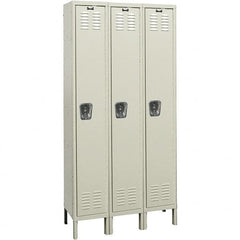 Hallowell - 3 Door, 1 Tier, Premium Wardrobe Lockers - Exact Tool & Supply