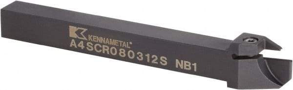 Kennametal - A4SC, Right Hand Cut, 28mm Max Workpc Diam, A4 G0300.. Insert, Indexable Cutoff Toolholder - 14.5mm Max Depth of Cut, 12.7mm Shank Width, 12.7mm Shank Height, 114.3mm OAL - Exact Tool & Supply