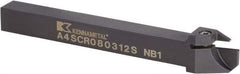 Kennametal - A4SC, Right Hand Cut, 28mm Max Workpc Diam, A4 G0300.. Insert, Indexable Cutoff Toolholder - 14.5mm Max Depth of Cut, 12.7mm Shank Width, 12.7mm Shank Height, 114.3mm OAL - Exact Tool & Supply