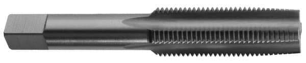 Cleveland - 1-1/2 - 12 UNF 3B 6 Flute Bright Finish High Speed Steel Straight Flute Standard Hand Tap - Taper, Right Hand Thread, 6-3/8" OAL, 76.2mm Thread Length, H4 Limit, Oversize - Exact Tool & Supply