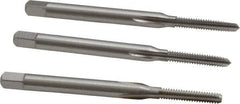 Cleveland - #3-48 UNC, 3 Flute, Bottoming, Plug & Taper, Bright Finish, High Speed Steel Tap Set - Right Hand Cut, 1-13/16" OAL, 1/2" Thread Length - Exact Tool & Supply
