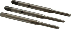 Cleveland - #3-56 UNF, 3 Flute, Bottoming, Plug & Taper, Bright Finish, High Speed Steel Tap Set - Right Hand Cut, 1-13/16" OAL, 1/2" Thread Length - Exact Tool & Supply
