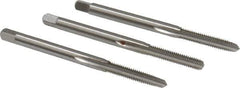 Cleveland - #5-44 UNF, 3 Flute, Bottoming, Plug & Taper, Bright Finish, High Speed Steel Tap Set - Right Hand Cut, 1-15/16" OAL, 0.31" Thread Length - Exact Tool & Supply