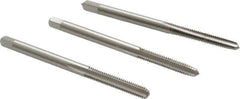 Cleveland - #6-40 UNF, 3 Flute, Bottoming & Plug, Bright Finish, High Speed Steel Tap Set - Right Hand Cut, 50.8mm OAL, 0.38" Thread Length - Exact Tool & Supply