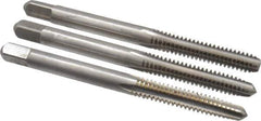 Cleveland - #10-24 UNC, 4 Flute, Bottoming, Plug & Taper, Bright Finish, High Speed Steel Tap Set - Right Hand Cut, 2-3/8" OAL, 1/2" Thread Length - Exact Tool & Supply