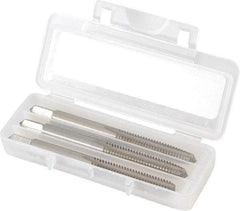Cleveland - #12-24 UNC, 4 Flute, Bottoming, Plug & Taper, Bright Finish, High Speed Steel Tap Set - Right Hand Cut, 2-3/8" OAL, 1/2" Thread Length - Exact Tool & Supply