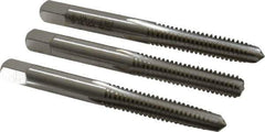 Cleveland - 1/4-20 UNC, 4 Flute, Bottoming, Plug & Taper, Bright Finish, High Speed Steel Tap Set - Right Hand Cut, 63.5mm OAL, 0.63" Thread Length - Exact Tool & Supply