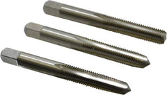 Cleveland - 5/16-24 UNF, 4 Flute, Bottoming, Plug & Taper, Bright Finish, High Speed Steel Tap Set - Right Hand Cut, 2-23/32" OAL, 0.69" Thread Length - Exact Tool & Supply