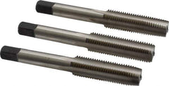 Cleveland - 7/16-20 UNF, 4 Flute, Bottoming, Plug & Taper, Bright Finish, High Speed Steel Tap Set - Right Hand Cut, 3-5/32" OAL, 0.88" Thread Length - Exact Tool & Supply