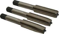 Cleveland - 1/2-20 UNF, 4 Flute, Bottoming, Plug & Taper, Bright Finish, High Speed Steel Tap Set - Right Hand Cut, 3-3/8" OAL, 0.94" Thread Length - Exact Tool & Supply