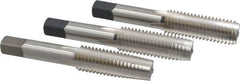 Cleveland - 5/8-11 UNC, 4 Flute, Bottoming, Plug & Taper, Bright Finish, High Speed Steel Tap Set - Right Hand Cut, 3-13/16" OAL, 1.09" Thread Length - Exact Tool & Supply