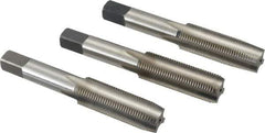Cleveland - 5/8-18 UNF, 4 Flute, Bottoming, Plug & Taper, Bright Finish, High Speed Steel Tap Set - Right Hand Cut, 3-13/16" OAL, 1.09" Thread Length - Exact Tool & Supply